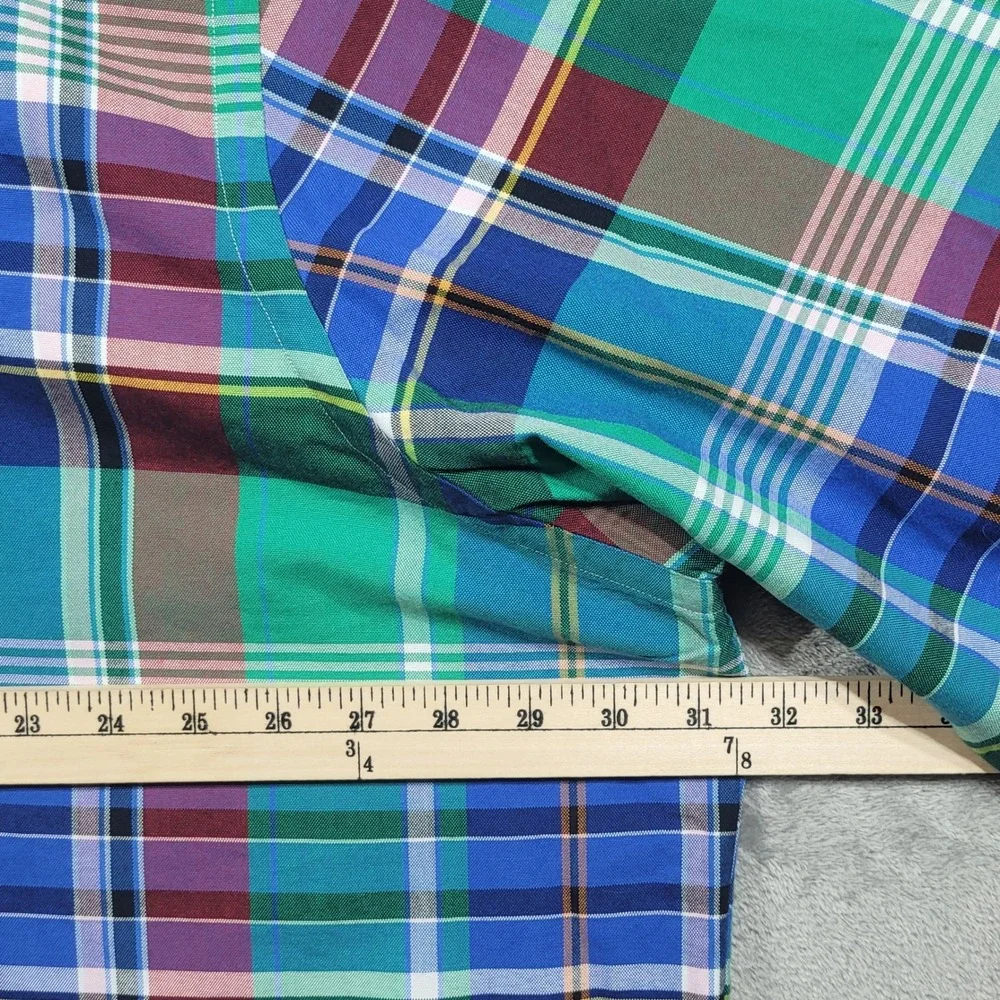 Polo Ralph Lauren Shirt Mens 3XB Green Plaid Button Down Oxford Long Sleeve OCBD